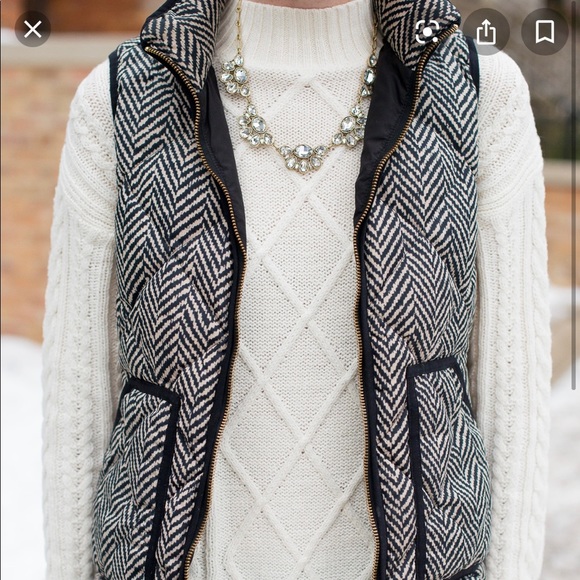 J Crew Herringbone Excursion Vest